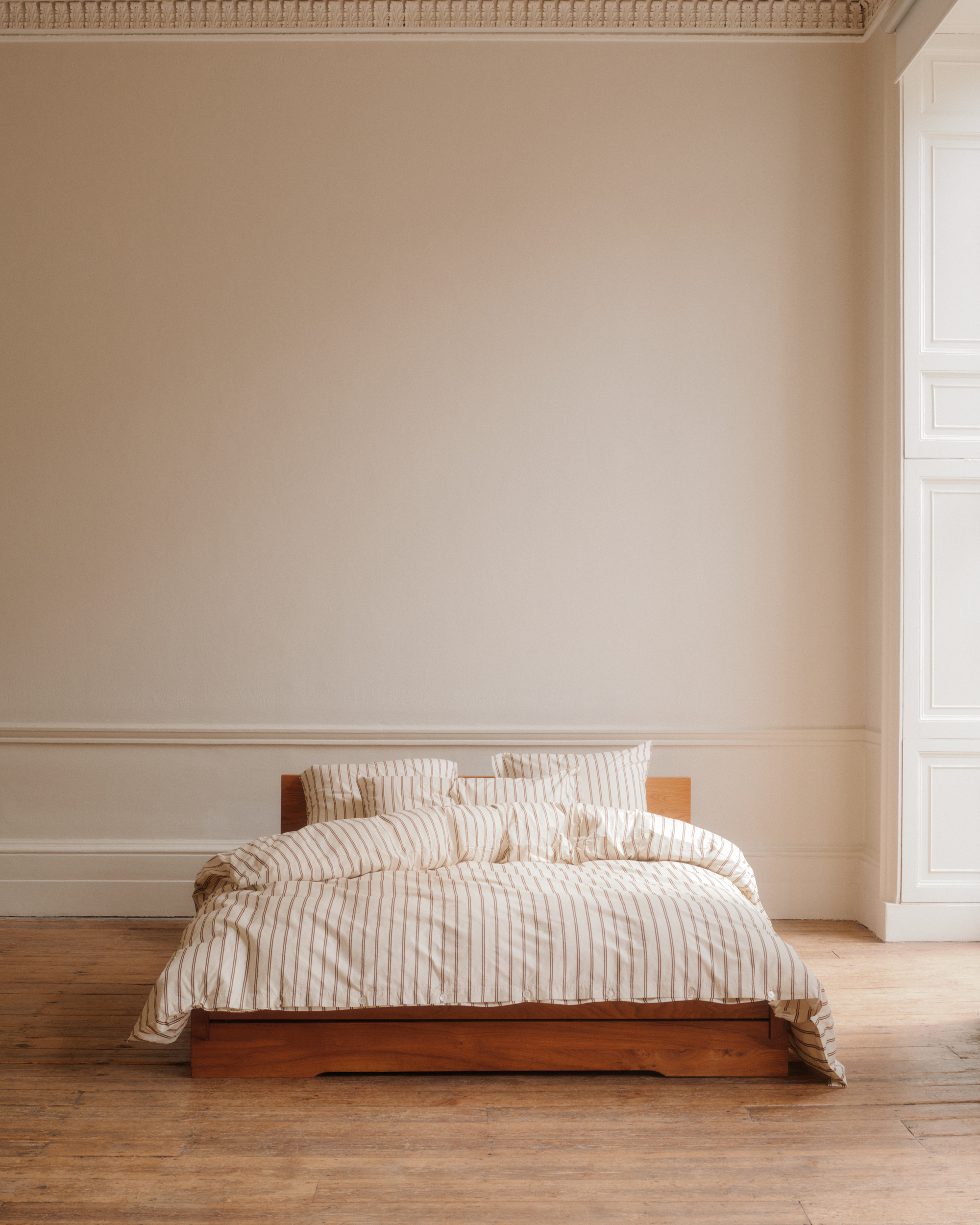 Percale duvet cover - Clay Stripes | Tekla Fabrics